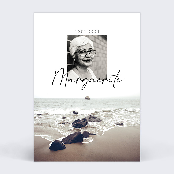 Faire-part décès Horizon Recto