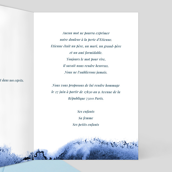 Faire-part décès Abîme Intérieur Droit