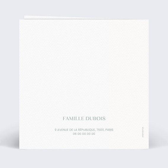 Faire-part décès Arbre de Vie Verso