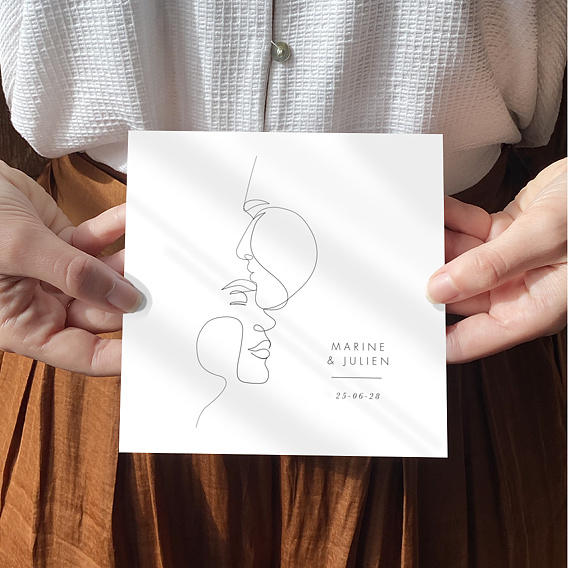 Faire-part Mariage Affection Recto