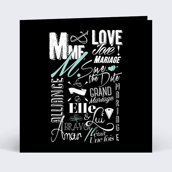 Faire-part Mariage Oui & Oui