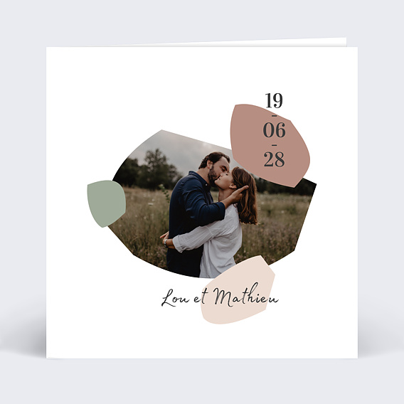 Faire part mariage Argile