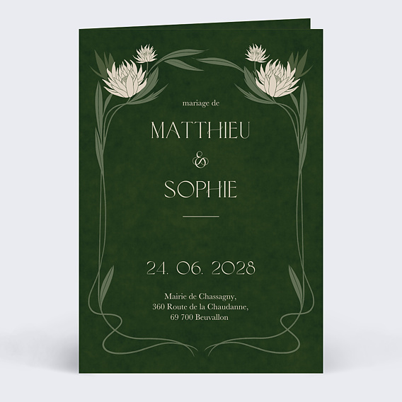 Faire part mariage Art Nouveau