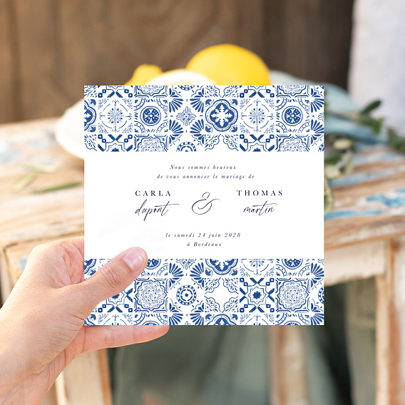 Faire part Mariage Azulejos