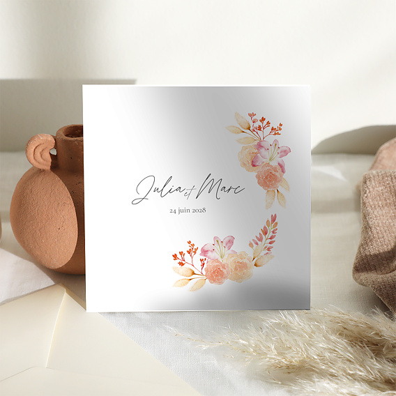 Faire part mariage Bohème Couronne