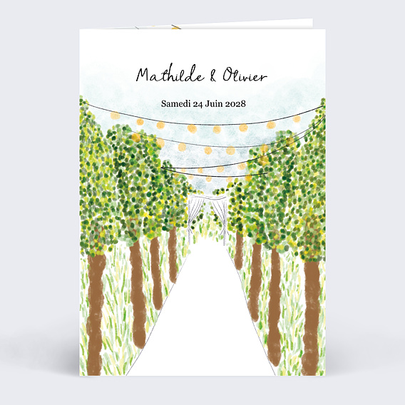 Faire part mariage Bosquet