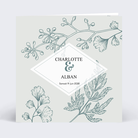 Faire part mariage Botanic Wedding