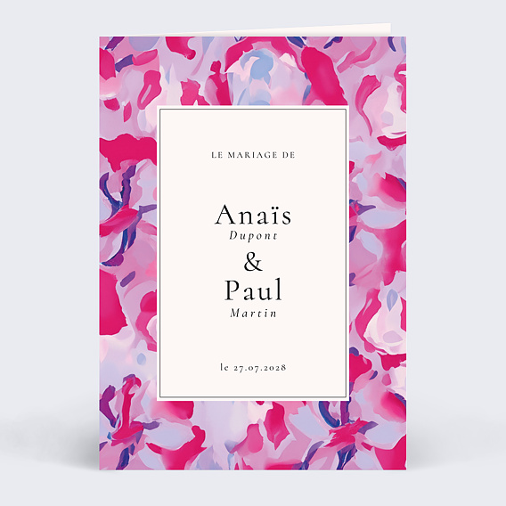 Faire part mariage Bougainvillier