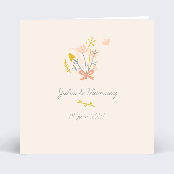 Faire-part Mariage Bouquet Bucolique
