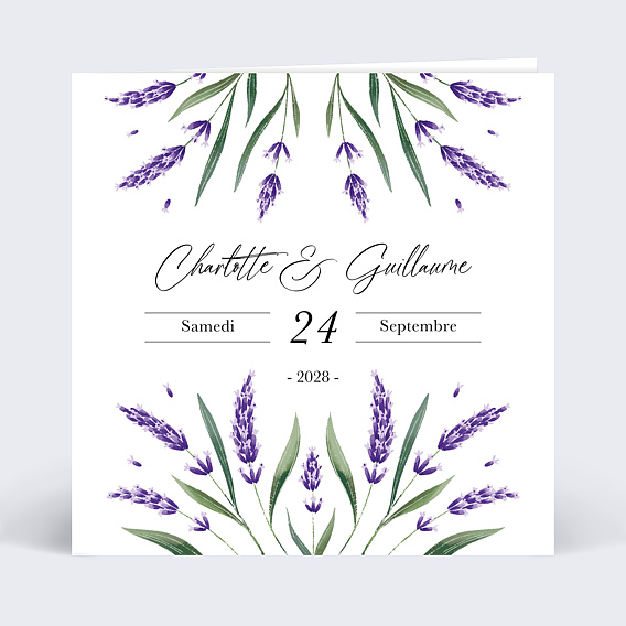 Faire part mariage Brin de Provence