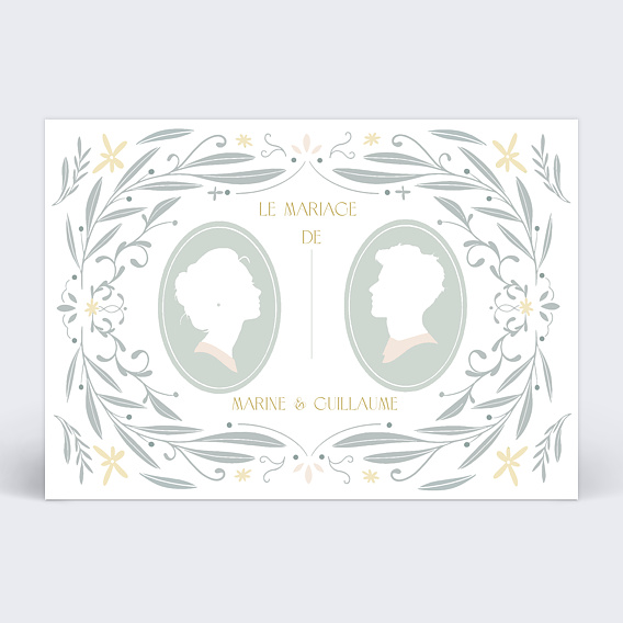 Faire part mariage Camée