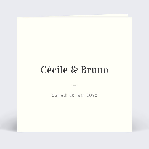Faire part mariage Faire-part Mariage Classique Beige