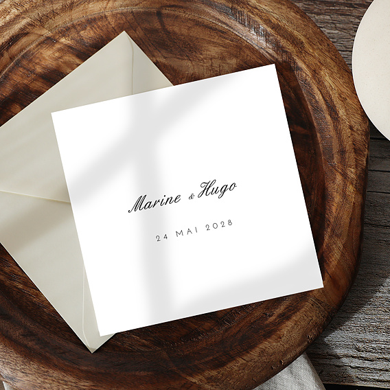 Faire part mariage Classique avec prénoms