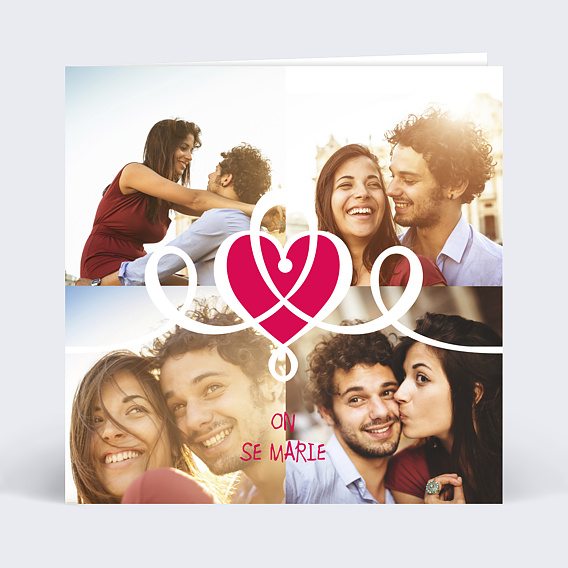 Faire-part Mariage Joli coeur