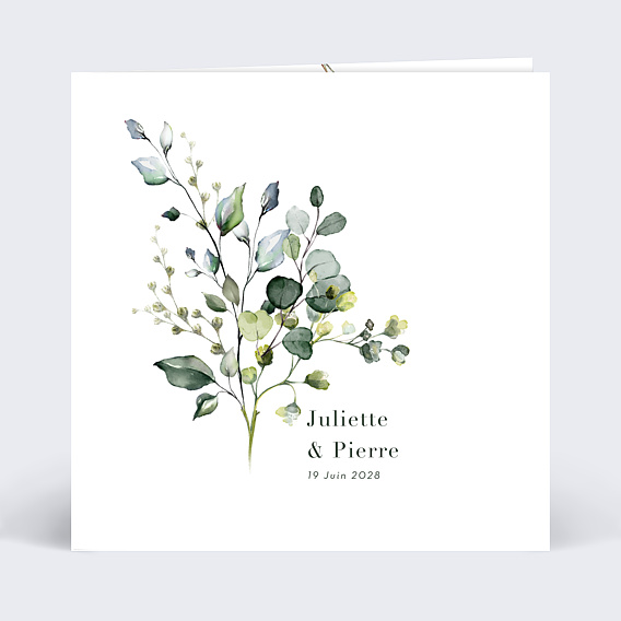 Faire part mariage Herbarium