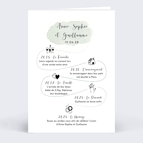 Faire part mariage Tempo