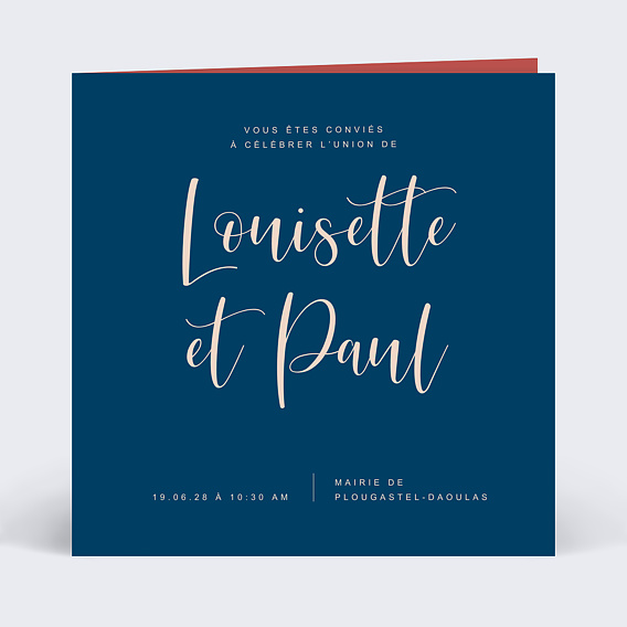 Faire-Part Mariage Velours