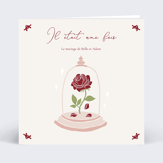 Faire part mariage Conte de fée