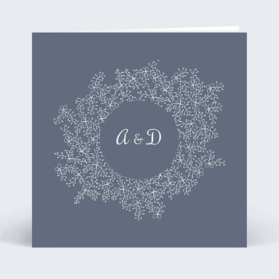 Faire-part Mariage Couronne de dentelle