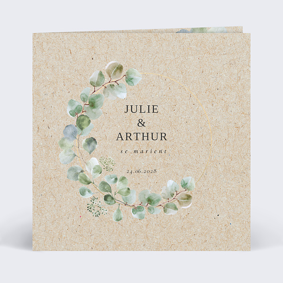 Couronne Ocre Eucalyptus Kraft