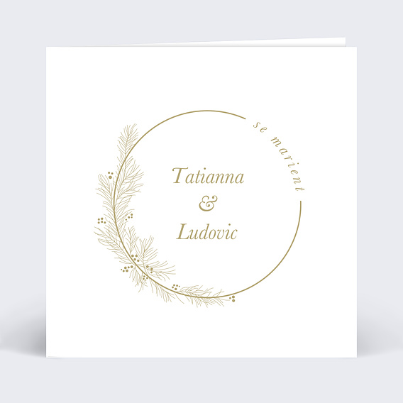 Faire part mariage Couronne