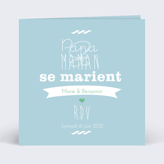 Faire-part Mariage Faire-part mariage papa maman