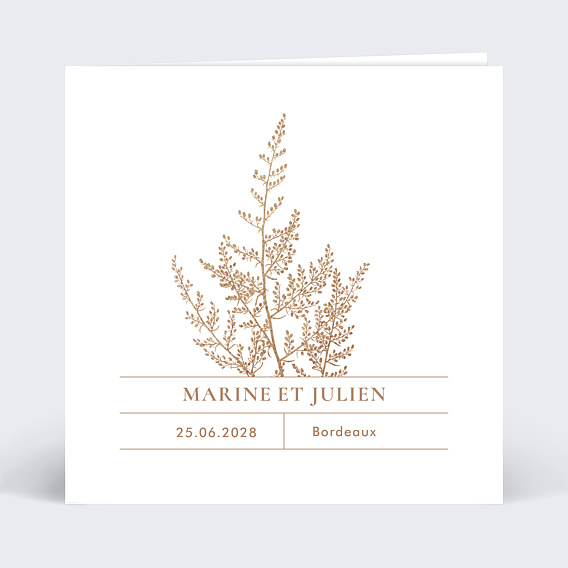 Faire part mariage Cuivre