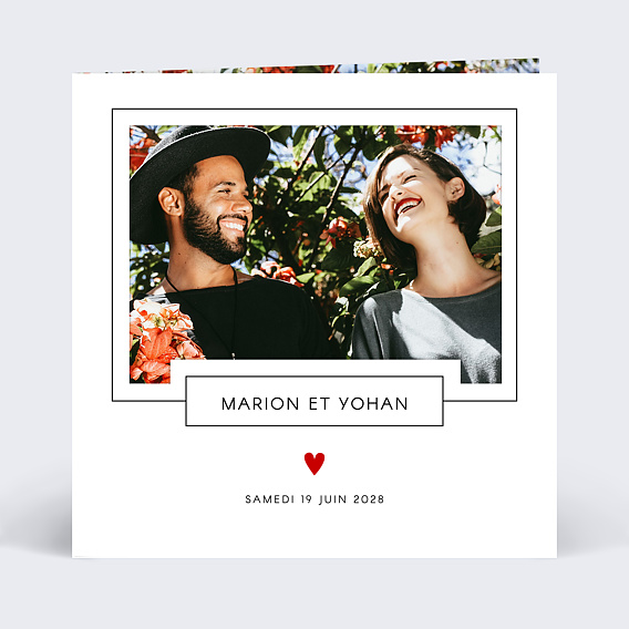 Faire part mariage Découpe Love Letter