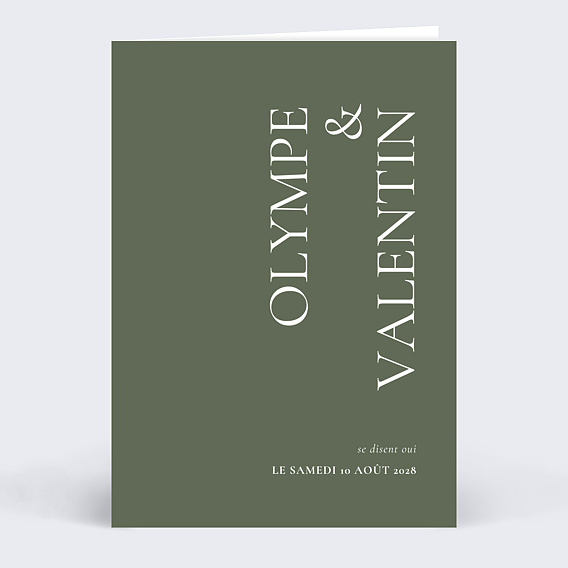 Faire part mariage Deux Prénoms