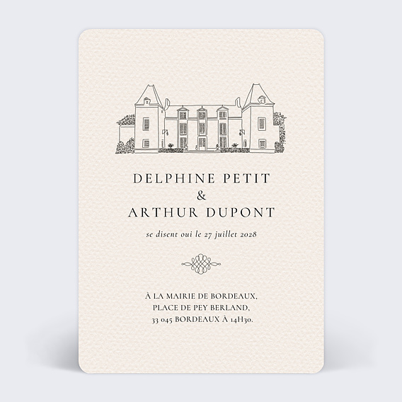 Faire part mariage Domaine