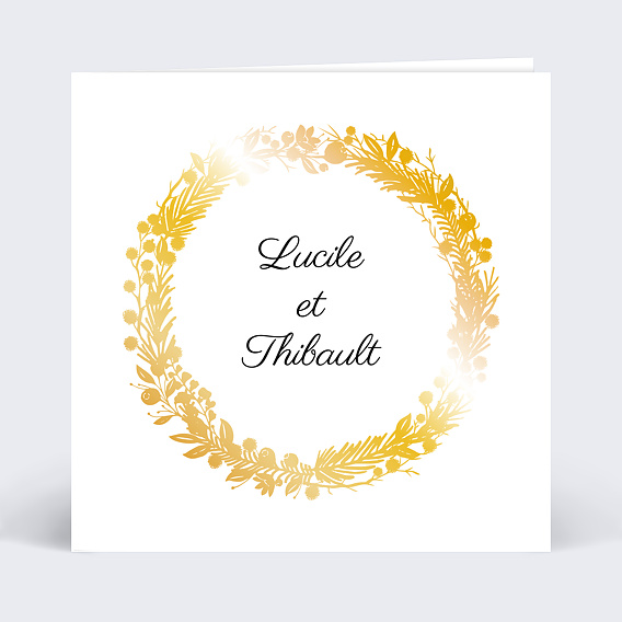 Faire part mariage Dorure Couronnée
