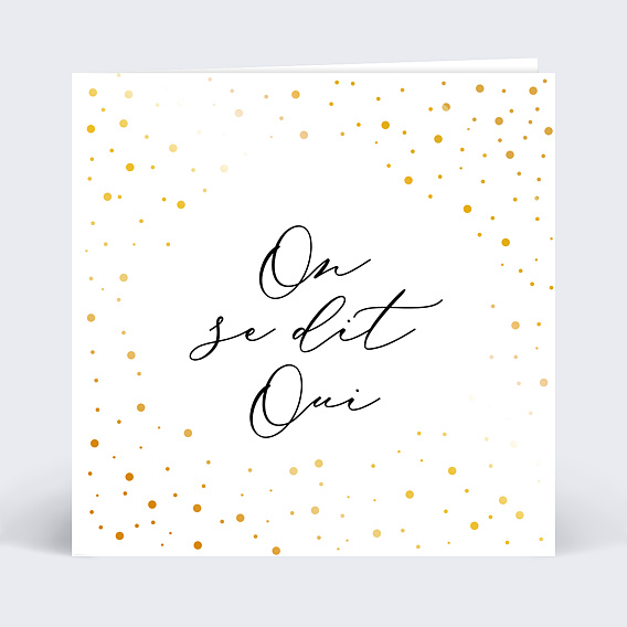 Faire Part Mariage Dorure Oui Popcarte