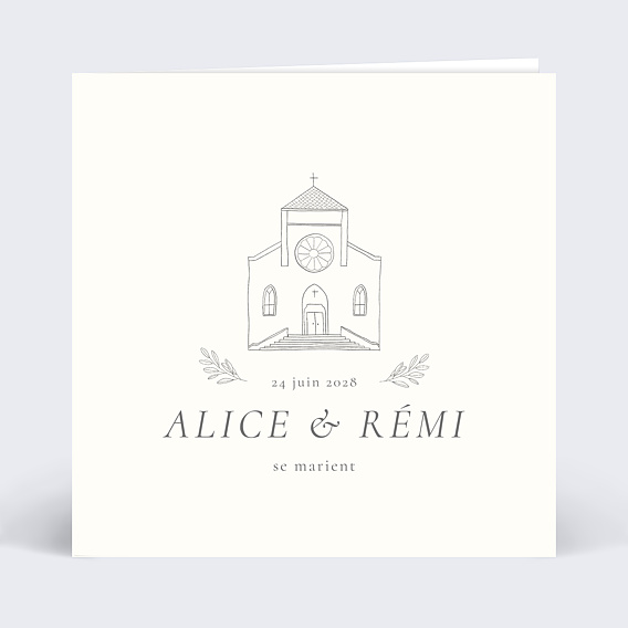 Faire-part Mariage Église sacrée