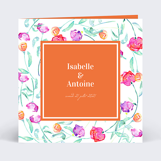 Faire-part Mariage Envolée florale