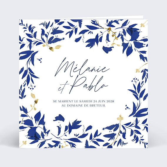 Faire part mariage Esprit Azulejos