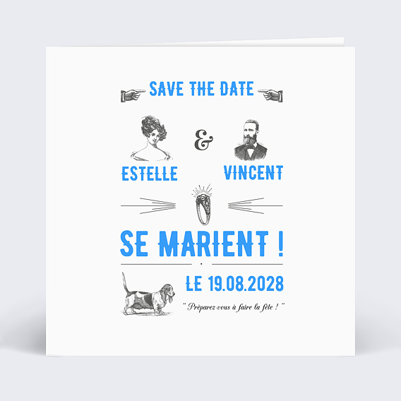 Faire part mariage Esprit Gravure