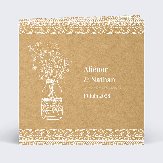 Faire-part Mariage Fleurs des Champs