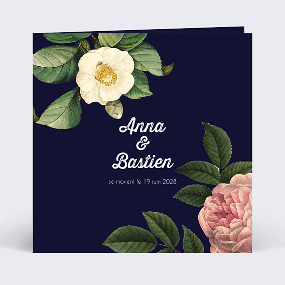 Faire part mariage Flowers