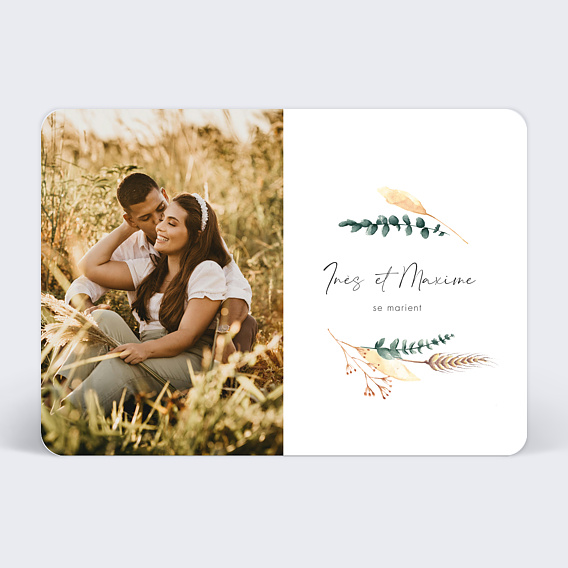Faire part mariage Future Married Floral