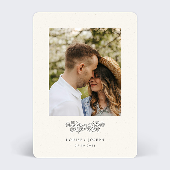 Faire part mariage Gravure Bohème