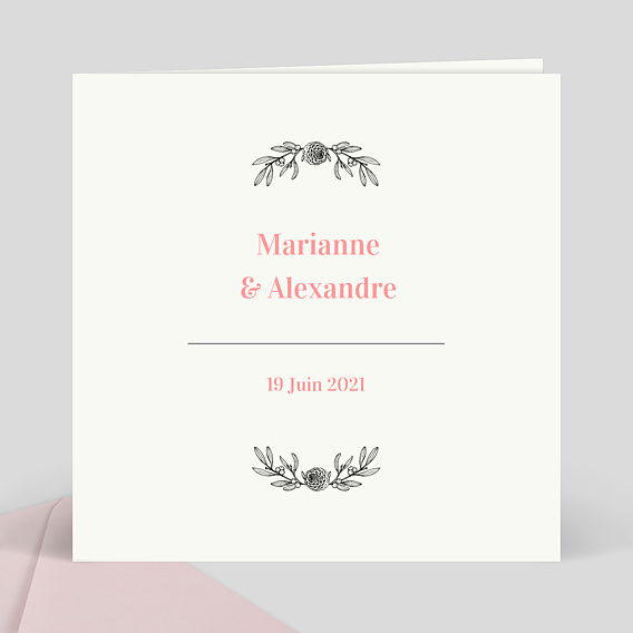 Faire-part Mariage Gravure