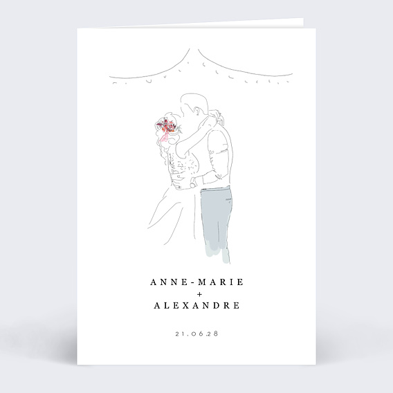 Faire part Mariage Illustration Joie