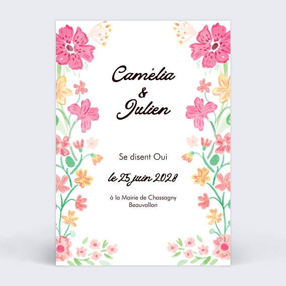 Faire part mariage Jardin botanique