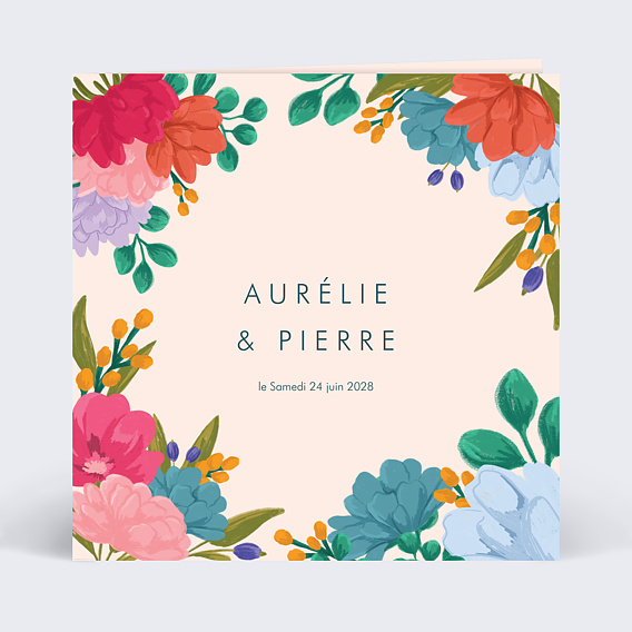 Faire part mariage Jardin Enchanté