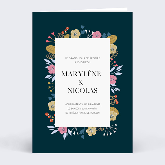 Faire part mariage Jardin Secret