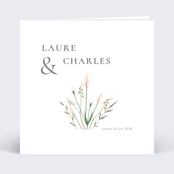 Faire part mariage Jeune Pousse