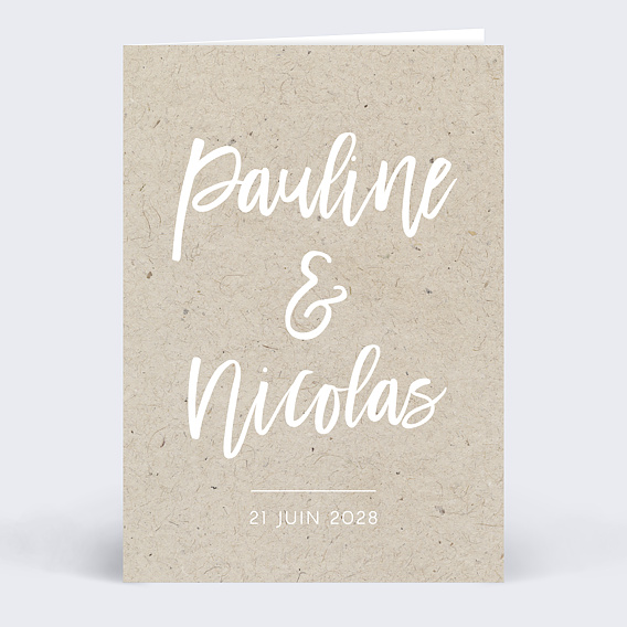 Faire part mariage Jolie Typo