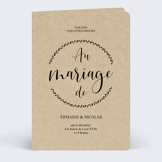 Faire part mariage Laurel