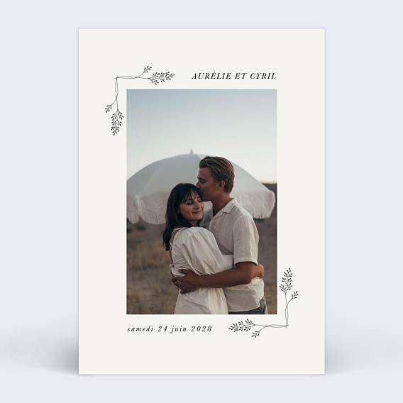 Faire part mariage Liseré