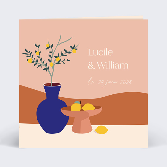 Faire part mariage Marie Lou Création x Popcarte - Méditerranée